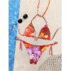 imageWomens 2 Piece Leopard Floral Bikini Sets Halter Triangle String Bathing Suit Starfish Metal SwimsuitsOrange Purple