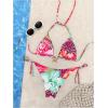 imageWomens 2 Piece Leopard Floral Bikini Sets Halter Triangle String Bathing Suit Starfish Metal SwimsuitsPink and Blue