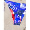 imageWomens 2 Piece Leopard Floral Bikini Sets Halter Triangle String Bathing Suit Starfish Metal SwimsuitsRed Purple