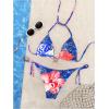 imageWomens 2 Piece Leopard Floral Bikini Sets Halter Triangle String Bathing Suit Starfish Metal SwimsuitsRed Purple