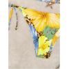 imageWomens 2 Piece Leopard Floral Bikini Sets Halter Triangle String Bathing Suit Starfish Metal SwimsuitsYellow