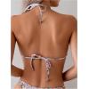 imageWomens 2 Piece Leopard Floral Bikini Sets Ring Triangle Halter Bathing Suit Tie Back SwimsuitMulticoloured