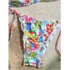 imageWomens 2 Pieces Bikini Set Floral Halter Swimsuit Tie Side Swimwear Graphic BeachwearMulticolor