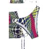 imageWomens 4 Piece Swimsuits Halter Triangle Bikini Sets Bathing Suit with Mesh Cover Up Skirt ampamp BandanaBlue and Green