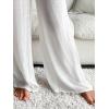 imageWomens Cover Up Beach Pants Tie Front Mesh Wide Leg Loose Bathing Suit Beach Cover Up PantsPlain White