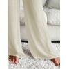 imageWomens Cover Up Beach Pants Tie Front Mesh Wide Leg Loose Bathing Suit Beach Cover Up PantsPure Apricot