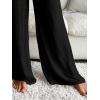 imageWomens Cover Up Beach Pants Tie Front Mesh Wide Leg Loose Bathing Suit Beach Cover Up PantsPure Black