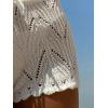 imageWomens Drawstring Waist Crochet Cover Up Shorts Tie Front Hollow Out BottomWhite