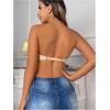 imageWomens Front Closure Strapless Underwire Bras Push Up Bandeau Bra Tube TopsApricot
