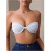 imageWomens Front Closure Strapless Underwire Bras Push Up Bandeau Bra Tube TopsBlack and White