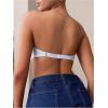 imageWomens Front Closure Strapless Underwire Bras Push Up Bandeau Bra Tube TopsBlack and White