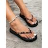 imageWomens Leopard Print Flip Flops Open Toe Thong Sandals Holiday Tropical Flats SlippersBlack
