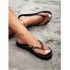 imageWomens Leopard Print Flip Flops Open Toe Thong Sandals Holiday Tropical Flats SlippersBlack