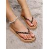 imageWomens Leopard Print Flip Flops Open Toe Thong Sandals Holiday Tropical Flats SlippersKhaki