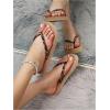 imageWomens Leopard Print Flip Flops Open Toe Thong Sandals Holiday Tropical Flats SlippersKhaki