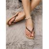 imageWomens Leopard Print Flip Flops Open Toe Thong Sandals Holiday Tropical Flats SlippersKhaki