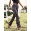 imageWomens Printed Flare Leggings High Waisted Tummy Control Yoga Pants Casual Long Lounge Bell BottomsMulticolor