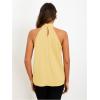 imageWomens Summer Halter Tops Floral Appliques Sleeveless Work Shirts Blouses for Women Dressy CasualYellow