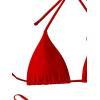 imageWomens Two Piece Bathing Suit Floral Appliques Halter Triangle Tie Side Thong Bikini SwimsuitsRed