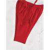 imageWomens Two Piece Swimsuits Frill Trim Tie Front Bathing Suit Wide Straps High Cut Sleeveless Bikini SetsRed