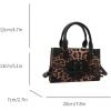 imageWomens Y2K Leopard Print Lace Up Satchel Handbag Zipper Double Handle Mini Shoulder BagBlack