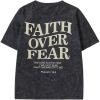 imageBoys Letter Print Graphic Tees Short Sleeve Vintage T Shirt Round Neck Summer Tops StreetwearGrey