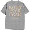 imageBoys Letter Print Graphic Tees Short Sleeve Vintage T Shirt Round Neck Summer Tops StreetwearLight Grey
