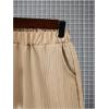 imageBoys 2 Piece Beach Vacation Textured Linen Outfit Short Sleeve Button Down Shirt Top and Shorts Summer SetBeige