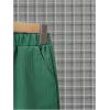 imageBoys 2 Piece Beach Vacation Textured Linen Outfit Short Sleeve Button Down Shirt Top and Shorts Summer SetGreen