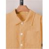imageBoys 2 Piece Beach Vacation Textured Linen Outfit Short Sleeve Button Down Shirt Top and Shorts Summer SetLight Khaki