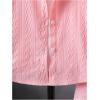 imageBoys 2 Piece Beach Vacation Textured Linen Outfit Short Sleeve Button Down Shirt Top and Shorts Summer SetLight Pink