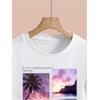 imageBoys 2 Piece Outfits Floral Print Short Sleeve Crewneck T Shirt and Shorts Set Summer OutfitsBlack White Graphic