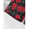 imageBoys 2 Piece Outfits Floral Print Short Sleeve Crewneck T Shirt and Shorts Set Summer OutfitsRed and Black