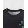 imageBoys 2 Piece Outfits Floral Print Short Sleeve Crewneck T Shirt and Shorts Set Summer OutfitsRed and Black