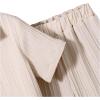 imageBoys 2 Piece Outfits Textured Button Down Short Sleeve Collar Shirts Tops and Elastic Waisted PantsBeige