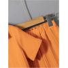 imageBoys 2 Piece Outfits Textured Button Down Short Sleeve Collar Shirts Tops and Elastic Waisted PantsOrange