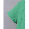 imageBoys 2 Piece Outfits Textured Button Down Short Sleeve Collar Shirts Tops and Elastic Waisted PantsPlain Green