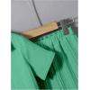 imageBoys 2 Piece Outfits Textured Button Down Short Sleeve Collar Shirts Tops and Elastic Waisted PantsPlain Green
