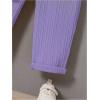imageBoys 2 Piece Outfits Textured Button Down Short Sleeve Collar Shirts Tops and Elastic Waisted PantsPurple