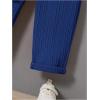 imageBoys 2 Piece Outfits Textured Button Down Short Sleeve Collar Shirts Tops and Elastic Waisted PantsRoyal Blue