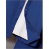 imageBoys 2 Piece Outfits Textured Button Down Short Sleeve Collar Shirts Tops and Elastic Waisted PantsRoyal Blue