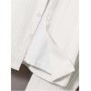 imageBoys 2 Piece Outfits Textured Button Down Short Sleeve Collar Shirts Tops and Elastic Waisted PantsWhite