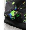 imageBoys 2 Piece Reflective Splash Ink Print Long Sleeve Hoodie Sweatshirts and Sweatpants SetBlack