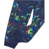 imageBoys 2 Piece Reflective Splash Ink Print Long Sleeve Hoodie Sweatshirts and Sweatpants SetDeep Blue