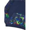 imageBoys 2 Piece Reflective Splash Ink Print Long Sleeve Hoodie Sweatshirts and Sweatpants SetDeep Blue
