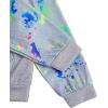 imageBoys 2 Piece Reflective Splash Ink Print Long Sleeve Hoodie Sweatshirts and Sweatpants SetGrey