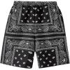 imageBoys Paisley Shorts Boho Drawsring Casual Gym Beach Bandana Shorts Summer Shorts for BoysBlack Paisley