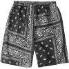 imageBoys Paisley Shorts Boho Drawsring Casual Gym Beach Bandana Shorts Summer Shorts for BoysBlack Printed