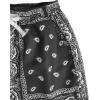 imageBoys Paisley Shorts Boho Drawsring Casual Gym Beach Bandana Shorts Summer Shorts for BoysBlack Printed
