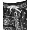 imageBoys Paisley Shorts Boho Drawsring Casual Gym Beach Bandana Shorts Summer Shorts for BoysBlack Printed